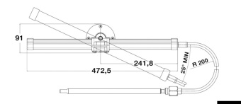 Osculati 45.087.22 - TM87O steering system + cable 22'