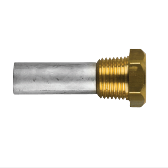 Tecnoseal 02028T - Caterpillar Pencil Anode Ø 16 L.41 Complete With Brass Plug Th. 1/2''bspt