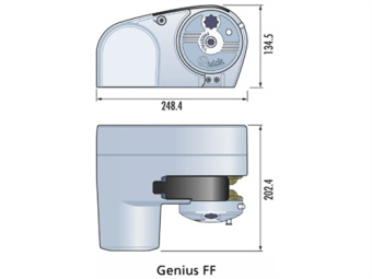 Quick Genius Horizontal Windlass Free Fall 800W/12V/8mm
