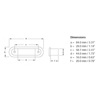 Hella Marine Oblong LED Courtesy Light - 30° Light White Light - Satin Steel