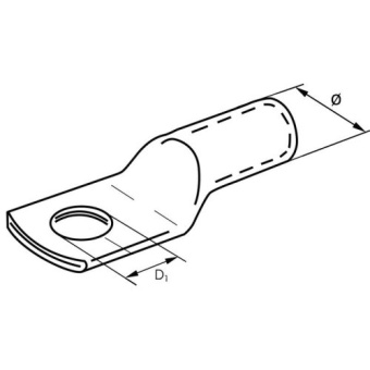 Allpa Battery Cable Eye Terminal For 50mm² Cable, M-12 Eye