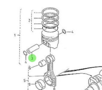 Nanni Diesel 970141503 - Piston Pin for 2.40HE Engines