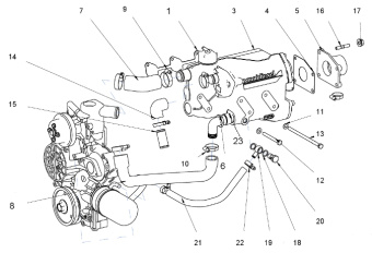 Nanni Diesel 51425025 - CONNECTION D25X50 for N3.30