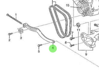 Nanni Diesel 970312333 - Fan Belt Tension Bar for Alternator