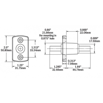 Blue Sea Terminal Feed-through Connectors M10 Black