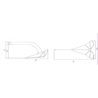 Plastimo Galvanized Steel Kobra 2 Anchor 12 kg