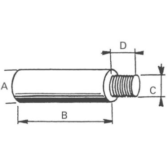 Super Marine Zinc Rod Anode Ø13 x 50 mm