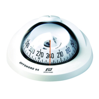 Plastimo 65738 - White Compass Offshore 95, White Conical Card, Flush mounted, Zone ABC (Worldwide)