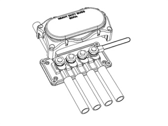 BEP 703-300A - Contour Distribution Bus 4 x 10mm Studs, 300 Amp