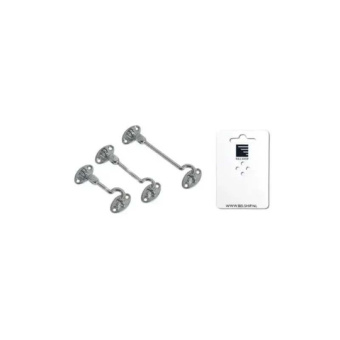 Foresti & Suardi 201B.C - Cabin Hook Double Hinge Chrome 80mm Blister