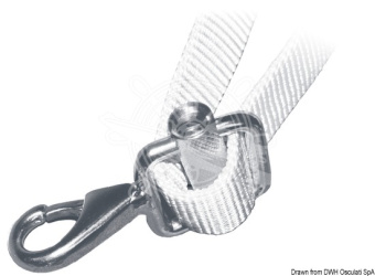 Osculati 09.250.20 - Snap-Hook With Buckle, Made Of AISI 316 Stainless Steel (10 pcs)