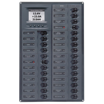 BEP M28-DCSM - Millennium Series DC Circuit Breaker Panel With Digital Meters, 28SP DC12V