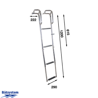 Båtsystem BU80P-4 - Telescopic Hook Ladder, 4 Steps, 1200 mm