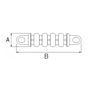 Douglas Marine Stainless Steel Silencer Mooring Springs Rope Ø 8 mm
