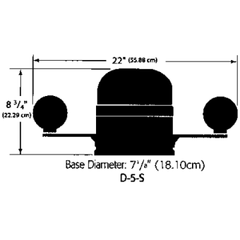 Ritchie Compass 'Globemaster D-5-S-B', 12/24/32v, Binnacle Mount, Dial Ø127mm/2 Of 5°, Black