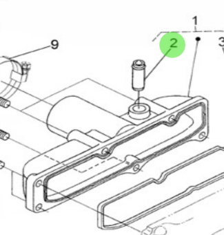 Nanni Diesel 970310806 - Union Fitting for Cylinder Head Cover, Intake Manifold, and Fresh Water Pump