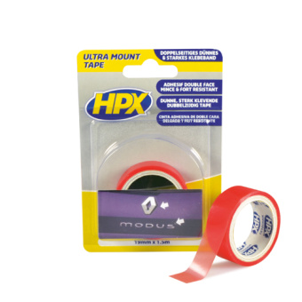 HPX ZC10 - Double-Sided Ultra Mount Tape – Transparent 19mm x 1.5m Blister Pack
