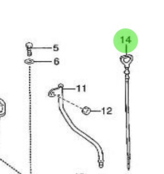 Nanni Diesel 970312067 - Engine Oil Dipstick for Oil Pan Assembly