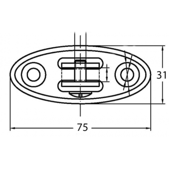 180° Adjustable Deck Hinge With Plastic Base