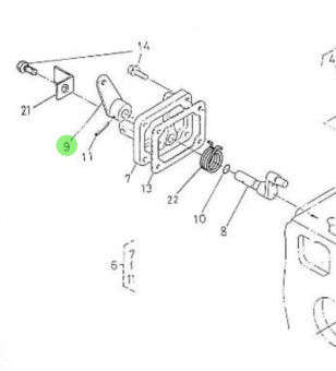 Nanni Diesel 970302061 - Engine Stop Lever for Regulator Adjustment