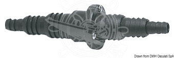 Osculati Polypropylene Check Valve with Rubber Flapper – Multi-Size Hose Connector 13 mm to 38 mm