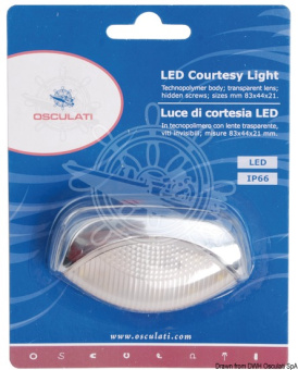 Osculati 13.538.02 - LED Courtesy Light Chromed ABS