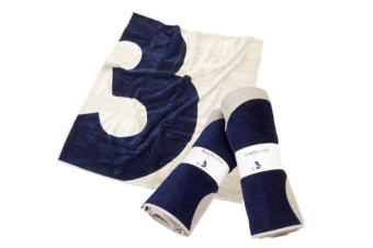 Trend Marine Cotton Sea Beach Towel 90×180 cm Navy Sail Number Design
