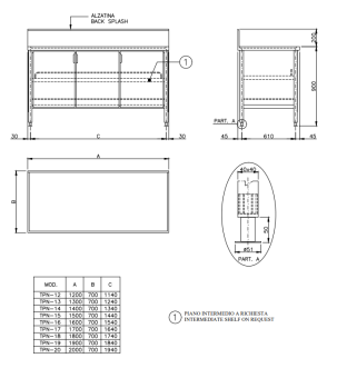 Baratta TPN Marine Work Table With Doors