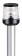 Osculati 11.123.00 - Classic Wall Mounting Pole 100 cm Light 360° Black