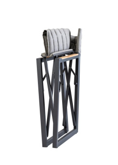 ARC Marine Director's Chair The Square Aluminium Charcoal