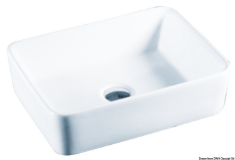 Osculati 50.189.11 - White Ceramic Vessel Sink 400x300x130 mm