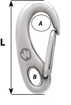 Wichard 2479 - Safety Snap Hook Stainless Steel 35 mm