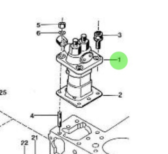 Nanni Diesel 970492120 - Fuel Injection Pump for 2.60HE Engines