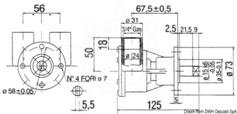 Osculati 16.046.00 - Nauco FPR043 Flanged Pump