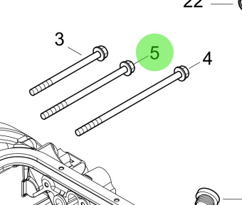 Steyr 9000266-0 - Hex Flange Bolt EN 1665 M10x180 8.8 A3C for Steyr M160068 Engines