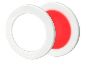 Hella Marine 2JA-958-340-087 - EuroLED 95 Gen 2 LED Down Lights Screw Mount, White/Red LED, White Rim Bulk