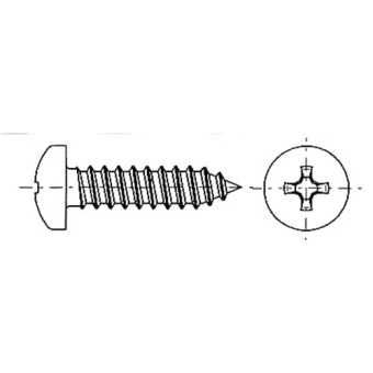 TREM Stainless Steel Self-Tapping Cross-Recessed Cylindrical Head Screws Ø2.9–4.8 mm
