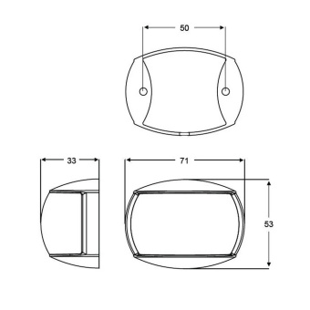 Hella Marine 2LT 980 520-511 - 2 NM NaviLED Stern Navigation Lamp, White Shroud - Clear Lens (120mm Cable)
