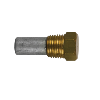 Tecnoseal 130-4434 Onan Zinc Pencil Anode Ø13x26 mm with 3/8" BSPT Brass Plug