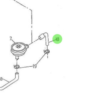 Nanni Diesel 48328069 - Hose for 5.250TDI Engines