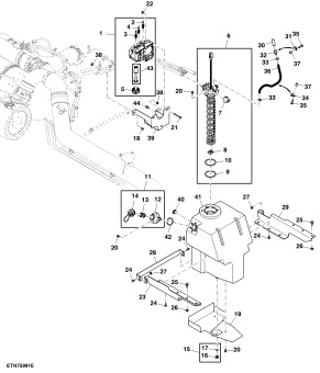 John Deere DZ100612 - Def Tank Header Assembly