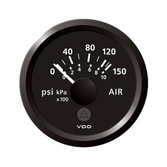 VDO A2C59514103 - Veratron ViewLine Air Pressure 150PSI Black 52mm