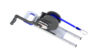 Hurley H3O+ XL Davit w/Manual Winch White