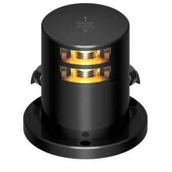 Lopolight 301-113ST-PRO-I - Navigation Light 3NM 135° Double Yellow Towing, Black Anodized