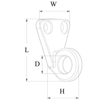 Hollex Fender Hook 35x29mm Stainless Steel 316