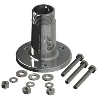 Chrome-Plated Brass Antenna Base Fixed 1" BSP