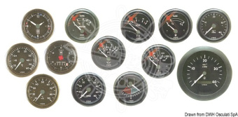 Osculati 27.574.05 - Oil pressure gauge 0-5 bar, 72 psi, 12V, Black