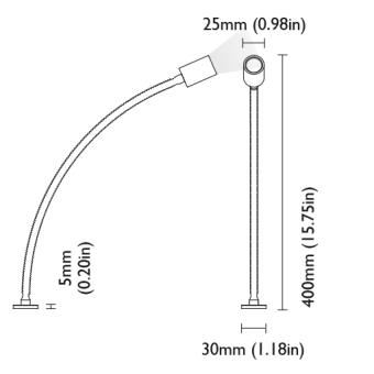 BCM Reading Lamp Tina Touch Chrome 16-32V 3000K With Leather