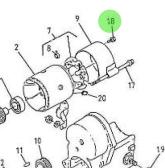 Nanni Diesel 970517323 - Starter Bolt for HE Series Engines