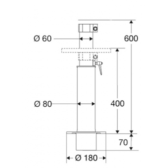 Barka Telescopic Support 400/600 mm